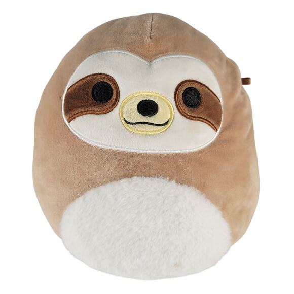 Squishmallows Sloth Plush 8" Kellytoy 2022 Soft Stuffed Animal Brown White Toy - Picture 9 of 11